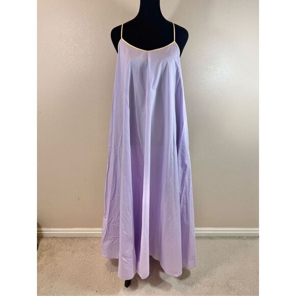 NWT ELF Bali Gabriella Open Back Lilac Cottagecore Slip Dress Women's Medium - Picture 2 of 10